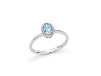 Anello Miluna Donna Acquamarina in Oro bianco Acquamarina LID3919